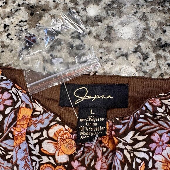 Jopra Flirty Crop Tank Top Womens Large Spaghetti Strap Floral Doll Bohemian - Picture 3 of 9